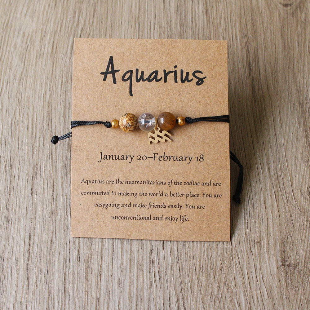Zodiac Braided Cord Bracelet