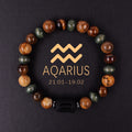 Zodiac Bracelet Natural Stone Beads