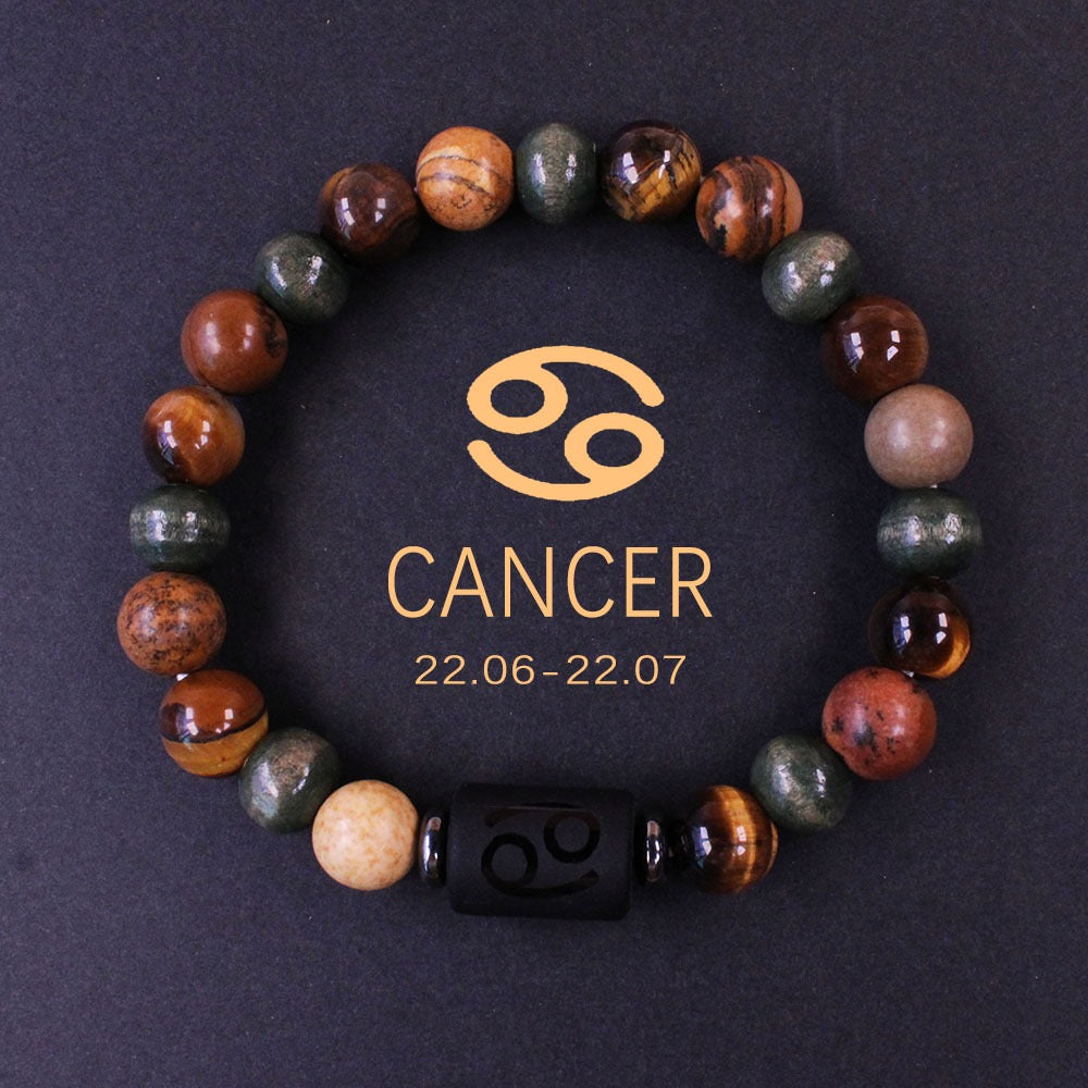 Zodiac Bracelet Natural Stone Beads