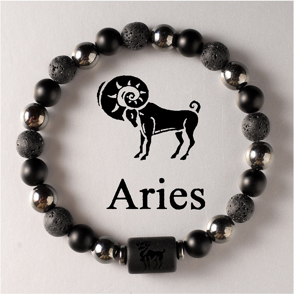 Black Stone Zodiac Bracelet