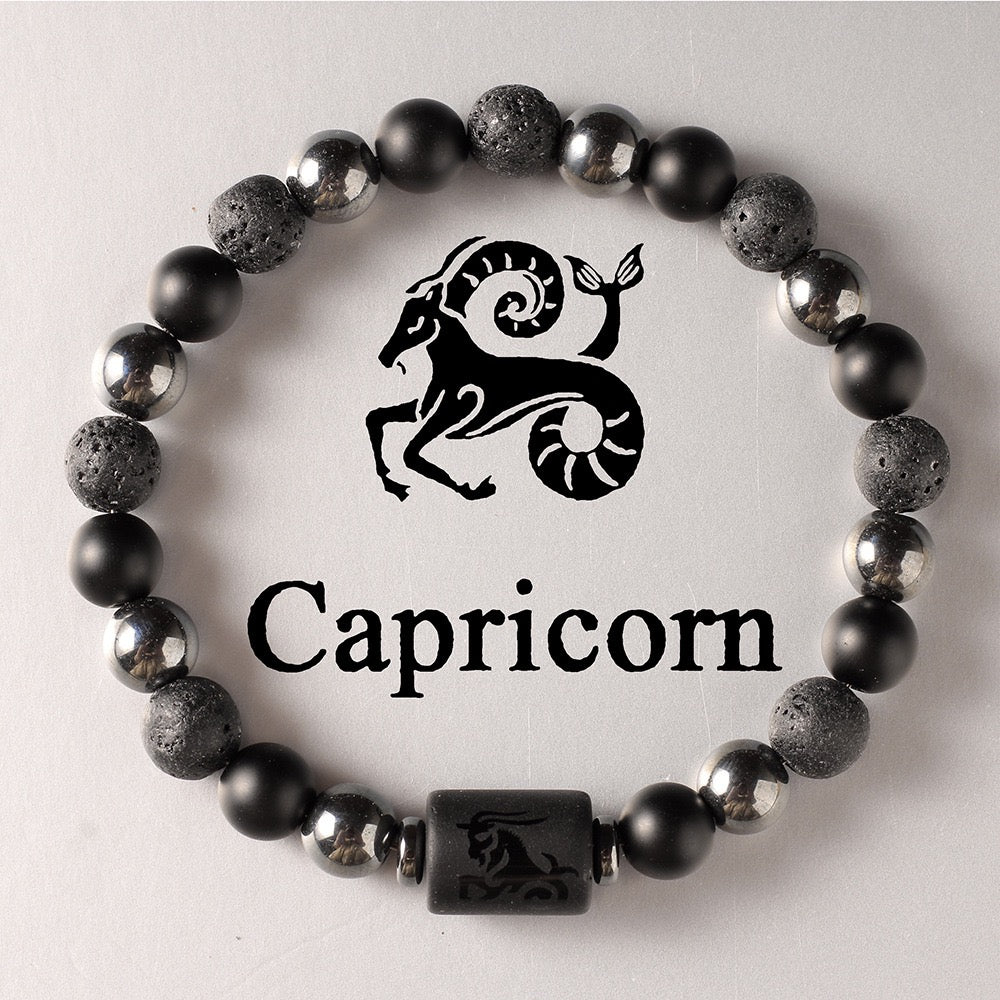 Black Stone Zodiac Bracelet