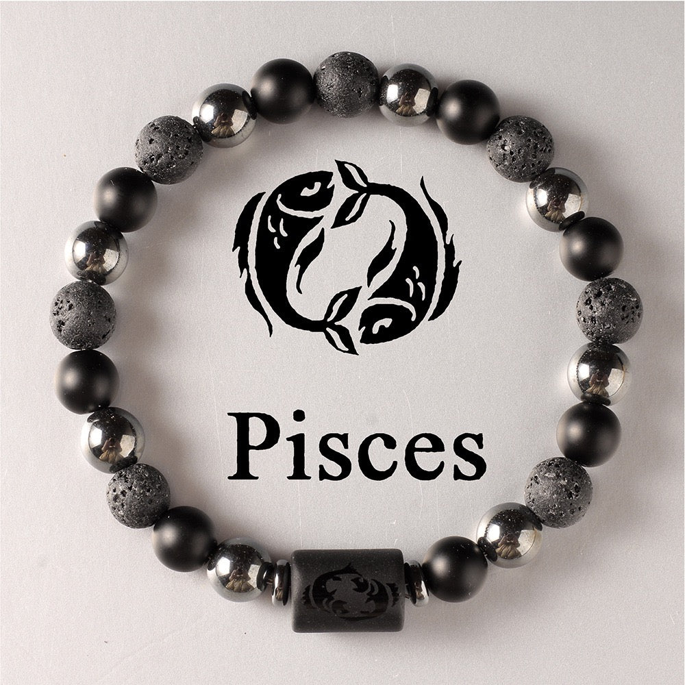 Black Stone Zodiac Bracelet