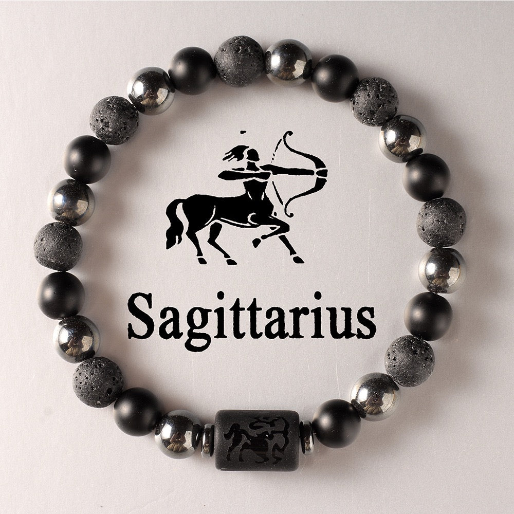 Black Stone Zodiac Bracelet