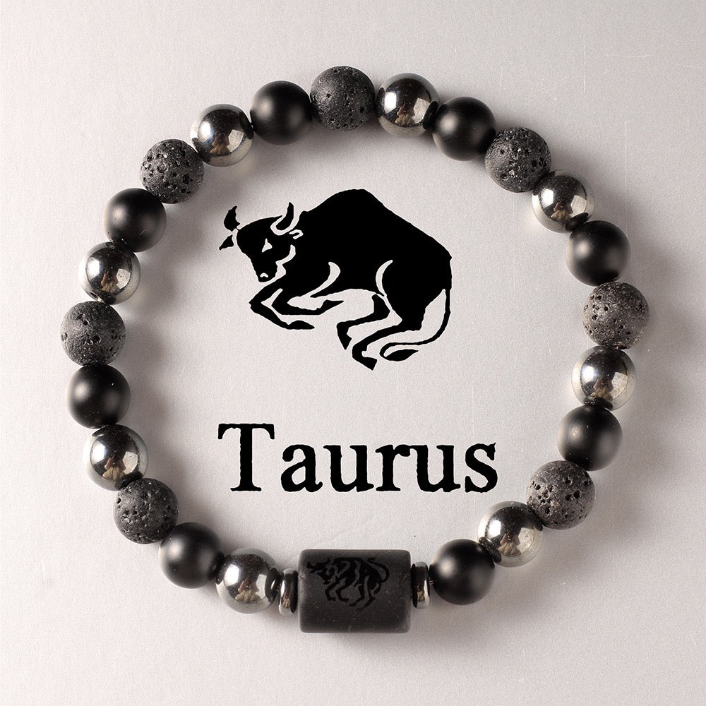 Black Stone Zodiac Bracelet