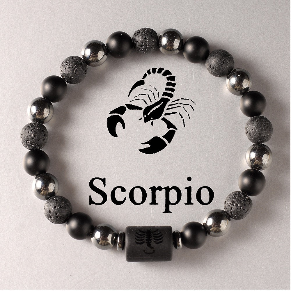 Black Stone Zodiac Bracelet