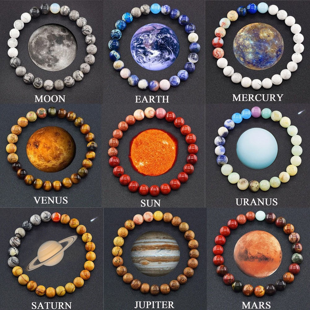 Solar System Natural Stone Bracelet