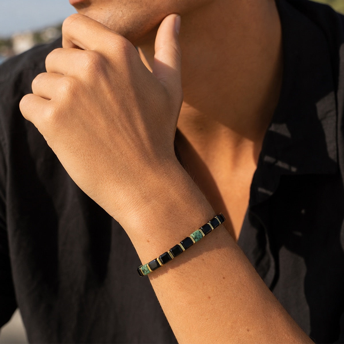 Noir Turquoise Bracelet