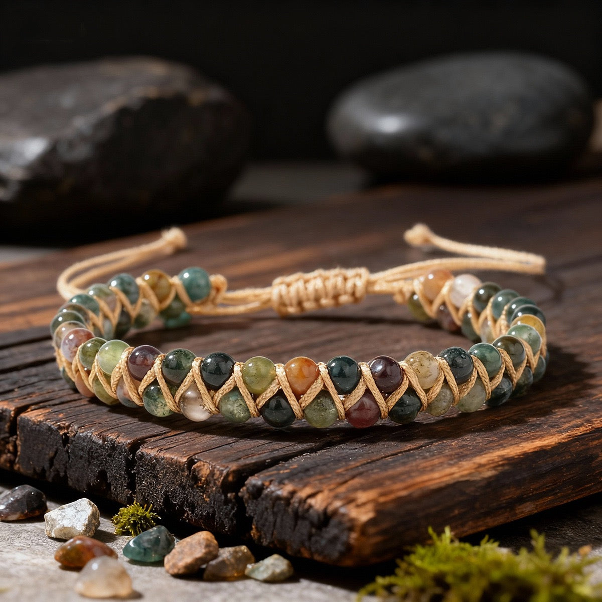 Autumn Indian Agate Bracelet