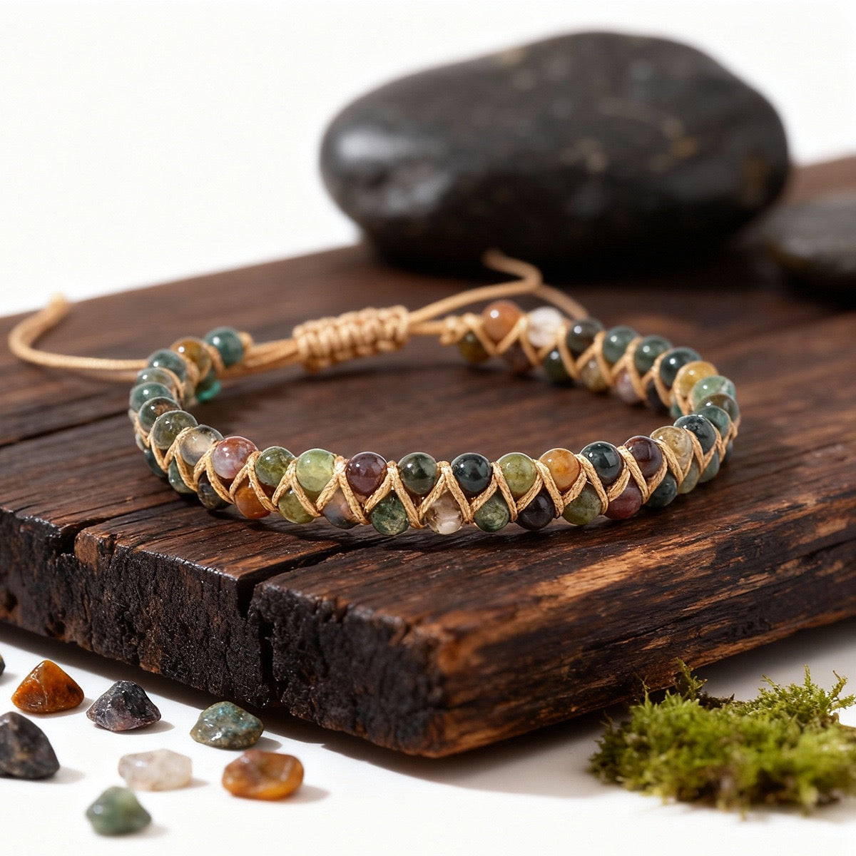 Autumn Indian Agate Bracelet
