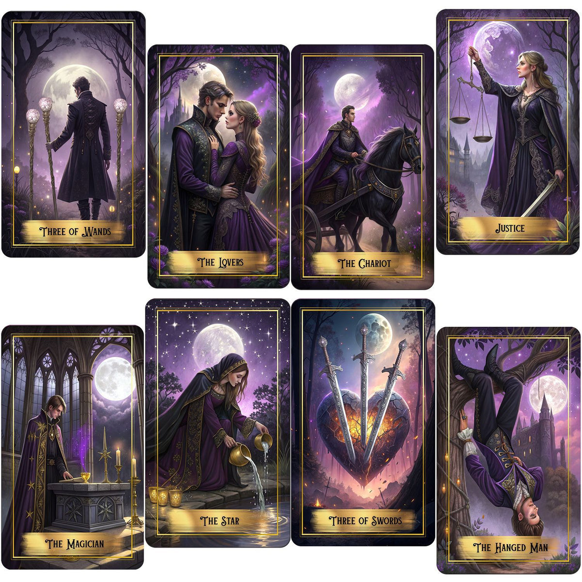 Purple Moon Tarot Deck