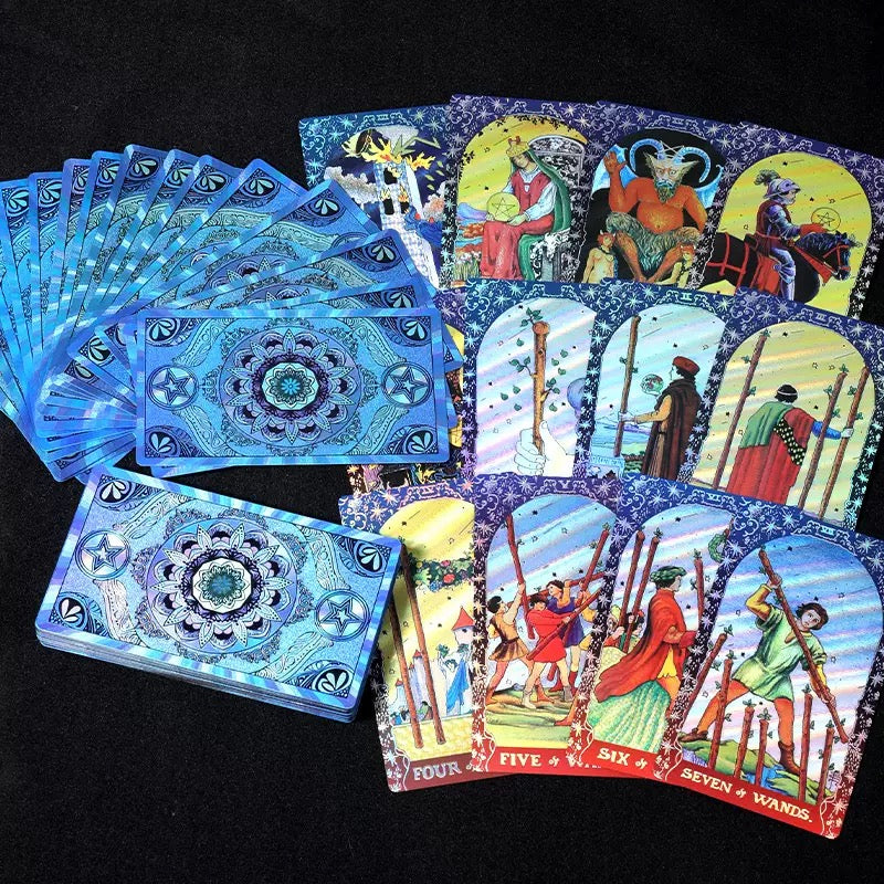 Blue Gold Foil Tarot Deck