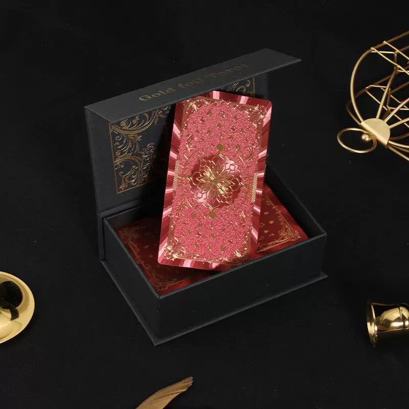 Crimson Gold Foil Tarot Deck