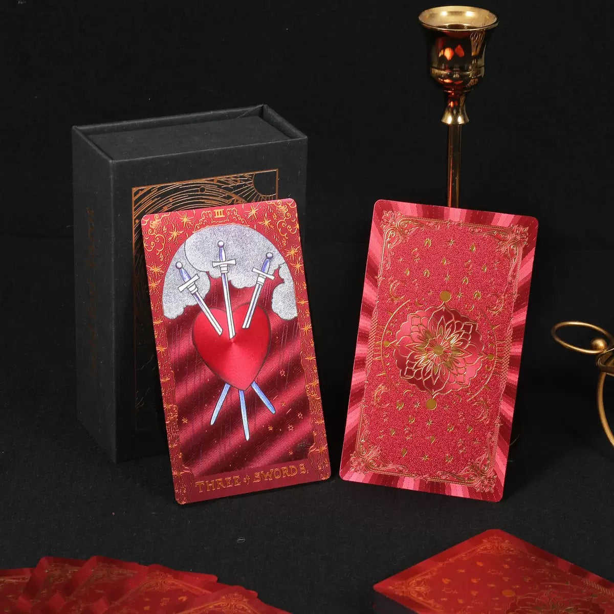Crimson Gold Foil Tarot Deck