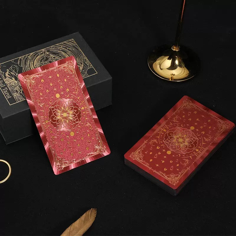 Crimson Gold Foil Tarot Deck