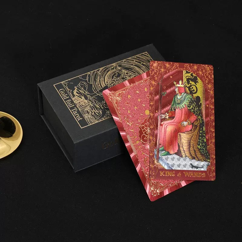 Crimson Gold Foil Tarot Deck