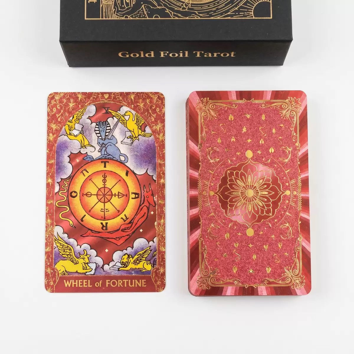 Crimson Gold Foil Tarot Deck