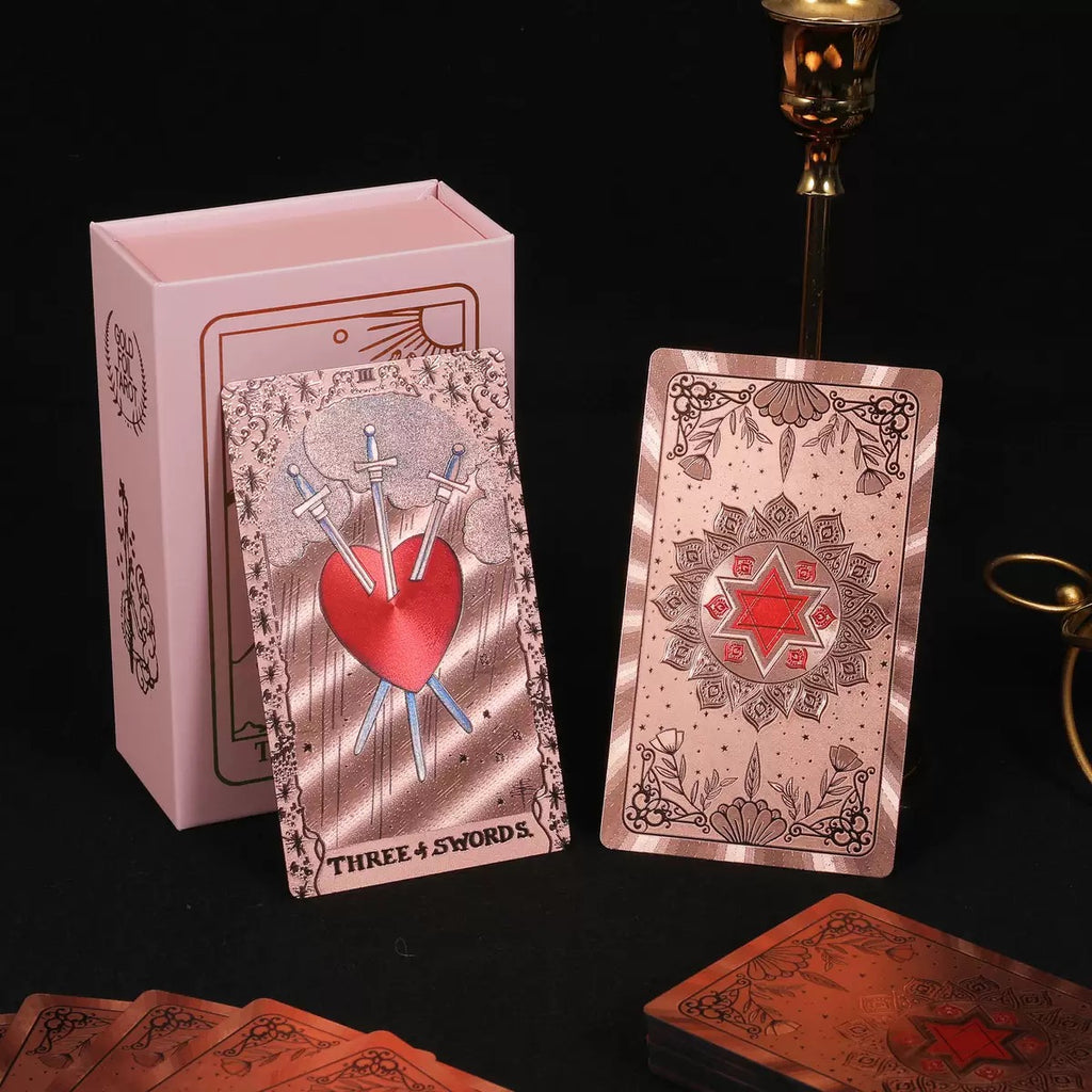 Rose Hexagram Gold Foil Tarot Deck