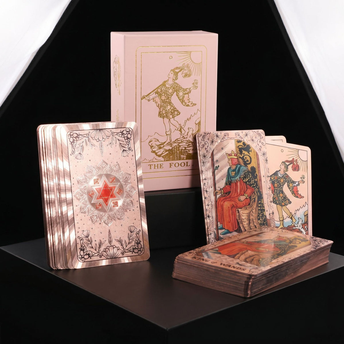 Rose Hexagram Gold Foil Tarot Deck