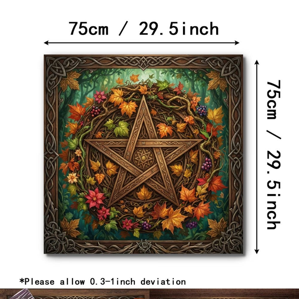 Autumn Forest Pentacle Tarot Cloth