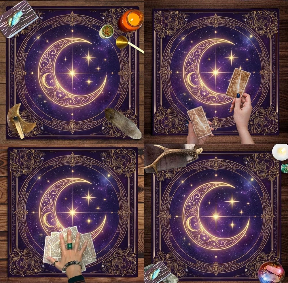 Purple Moon Tarot Cloth