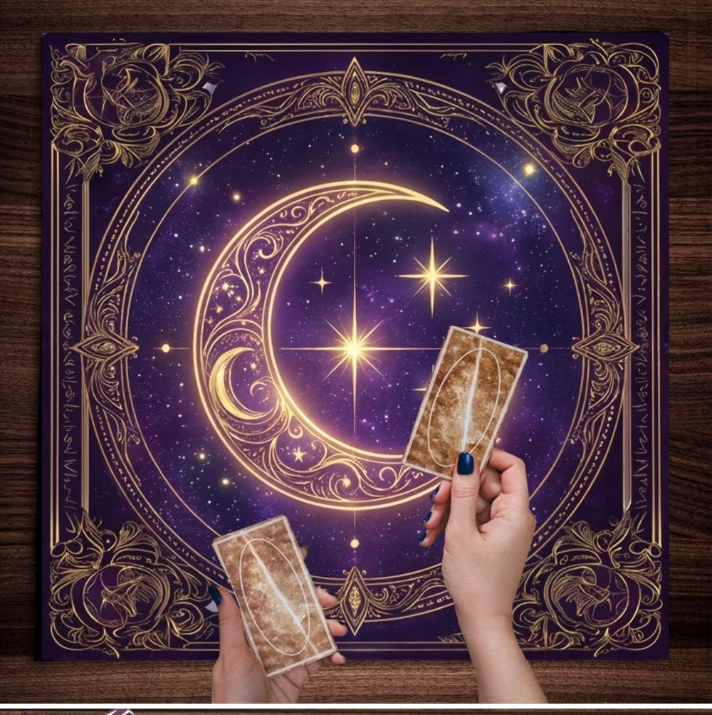 Purple Moon Tarot Cloth