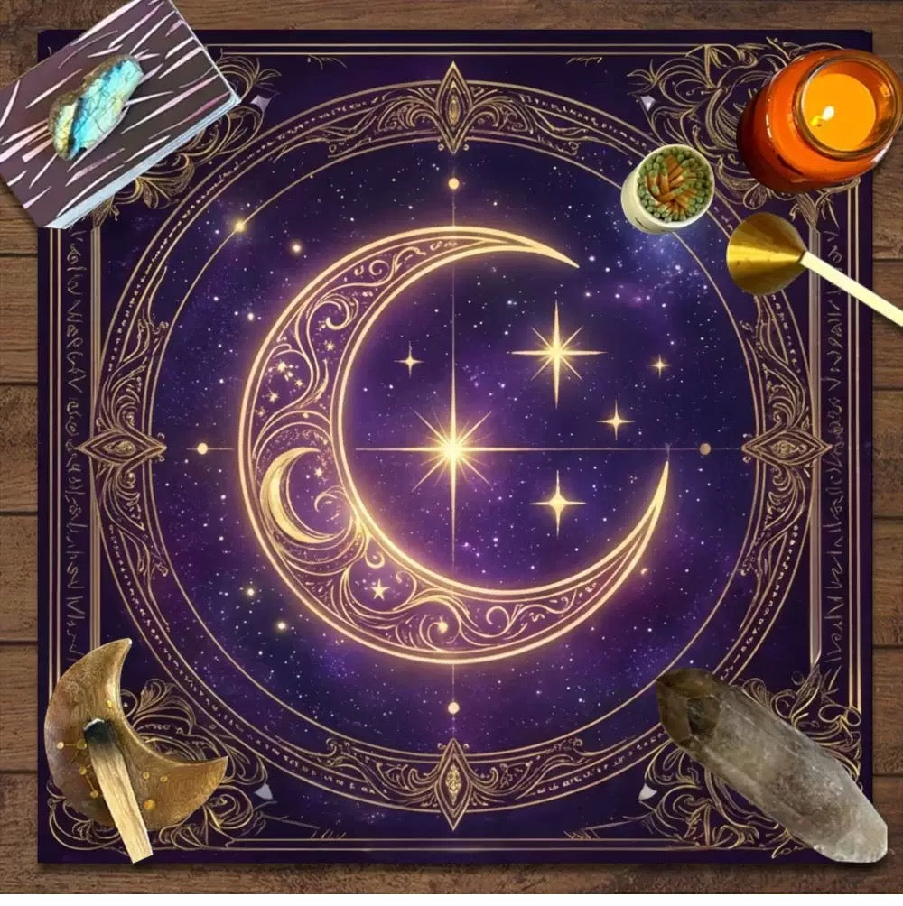 Purple Moon Tarot Cloth
