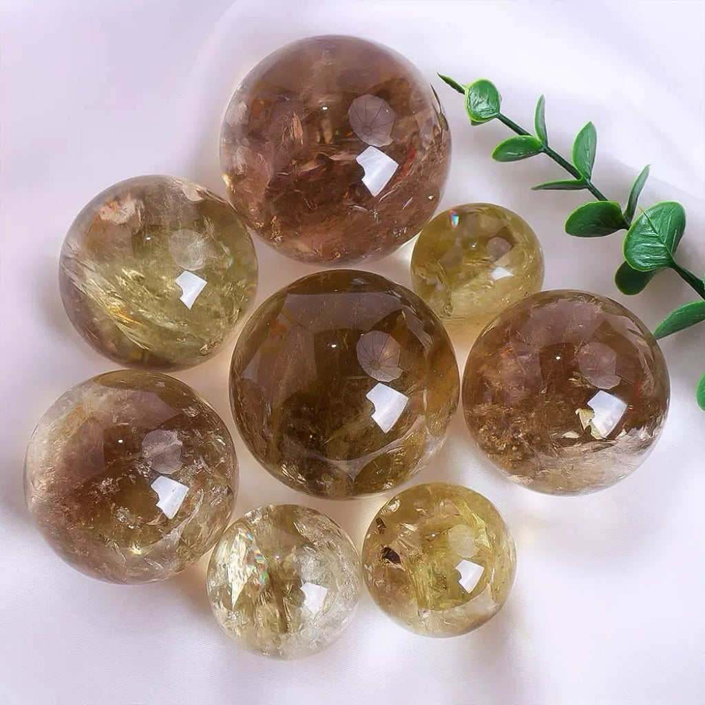 Golden Quartz Crystal Sphere