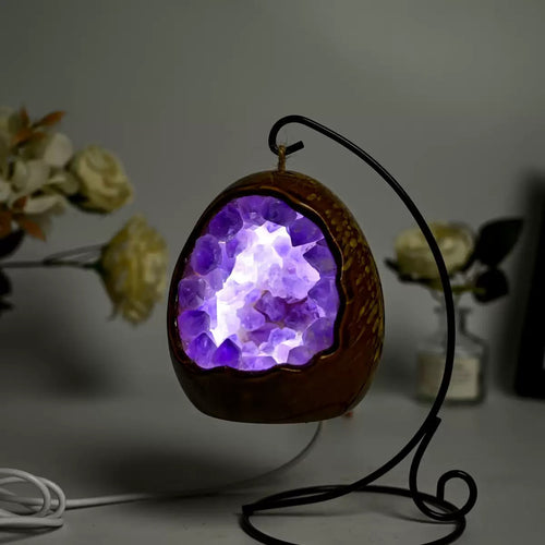 Amethyst Geode LED Night Light