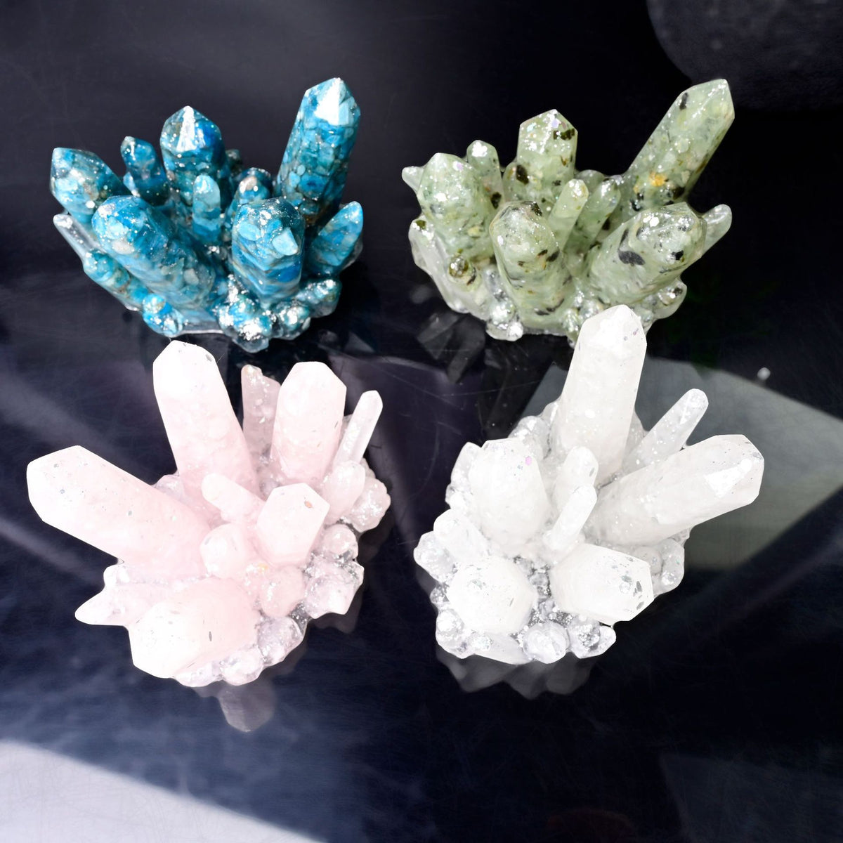 Crystal Cluster Resin Ornament