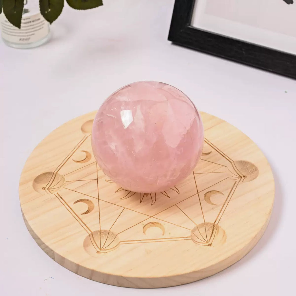 Natural Rose Quartz Crystal Sphere