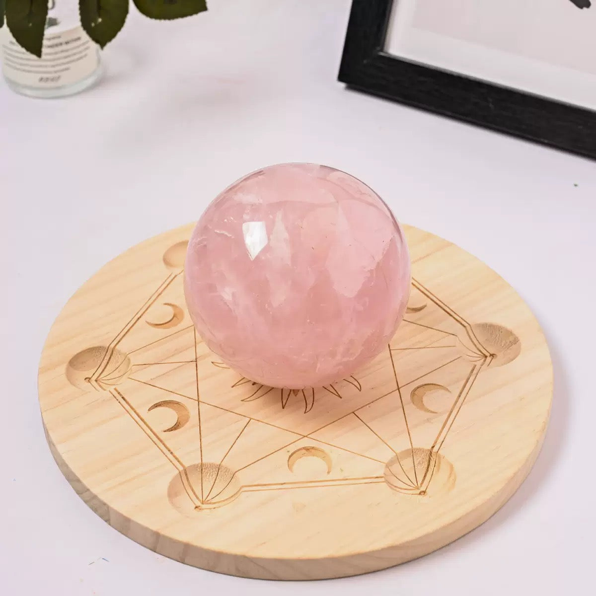 Natural Rose Quartz Crystal Sphere
