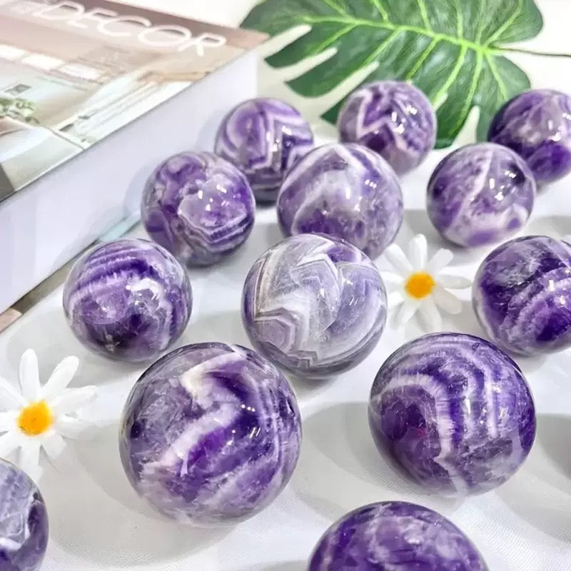 Dreamy Amethyst Crystal Sphere