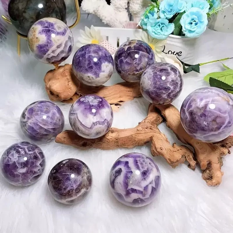Dreamy Amethyst Crystal Sphere