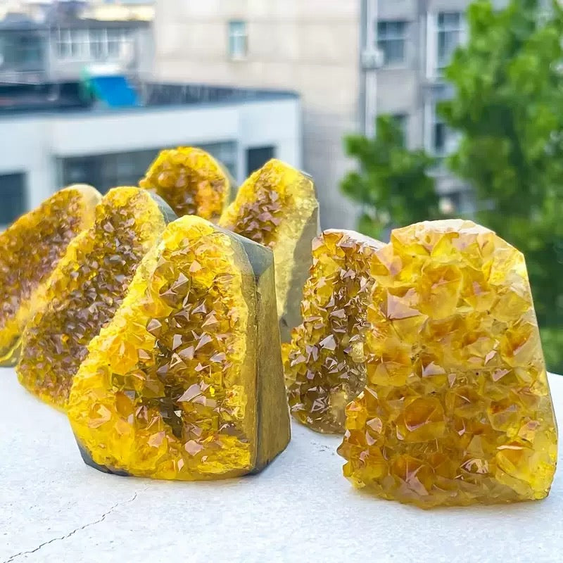 Natural Citrine Crystal Geode