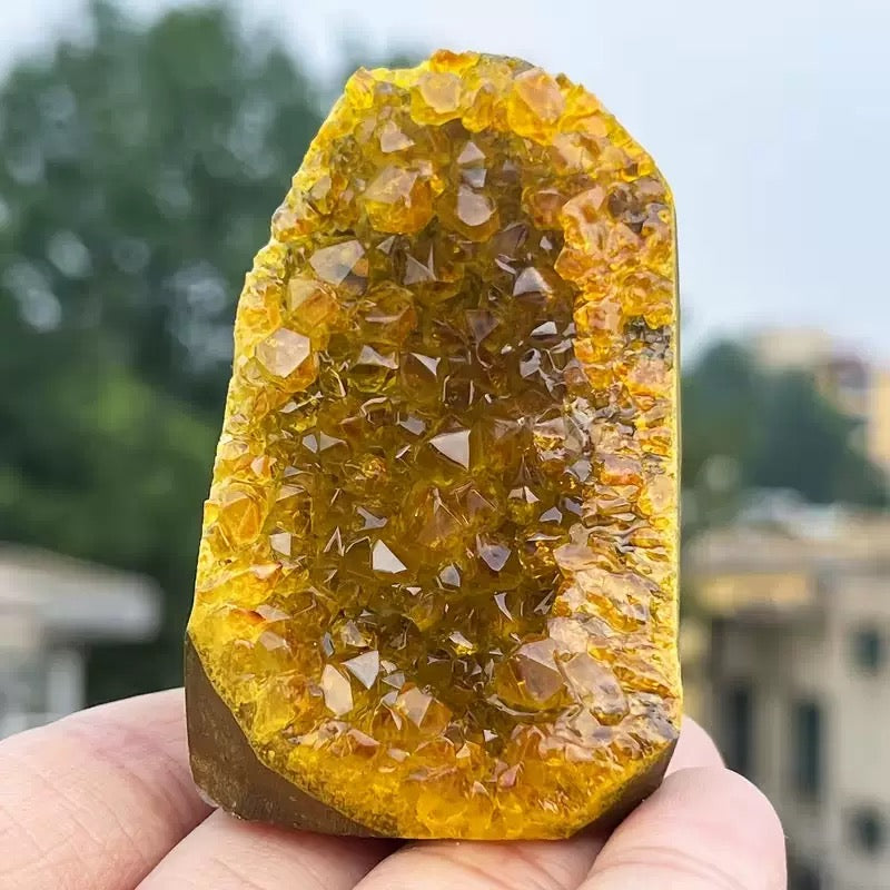Natural Citrine Crystal Geode