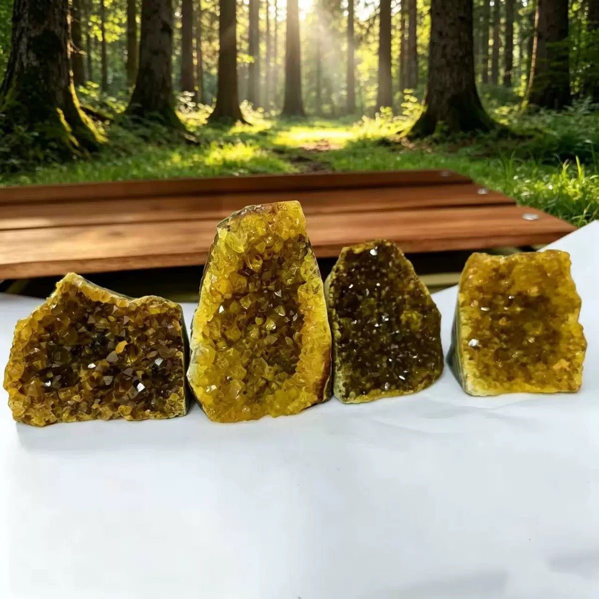 Natural Citrine Crystal Geode